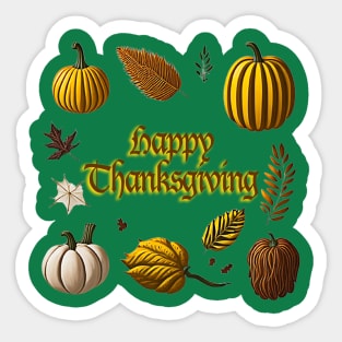 Happy Thanksgiving Greetings Sticker